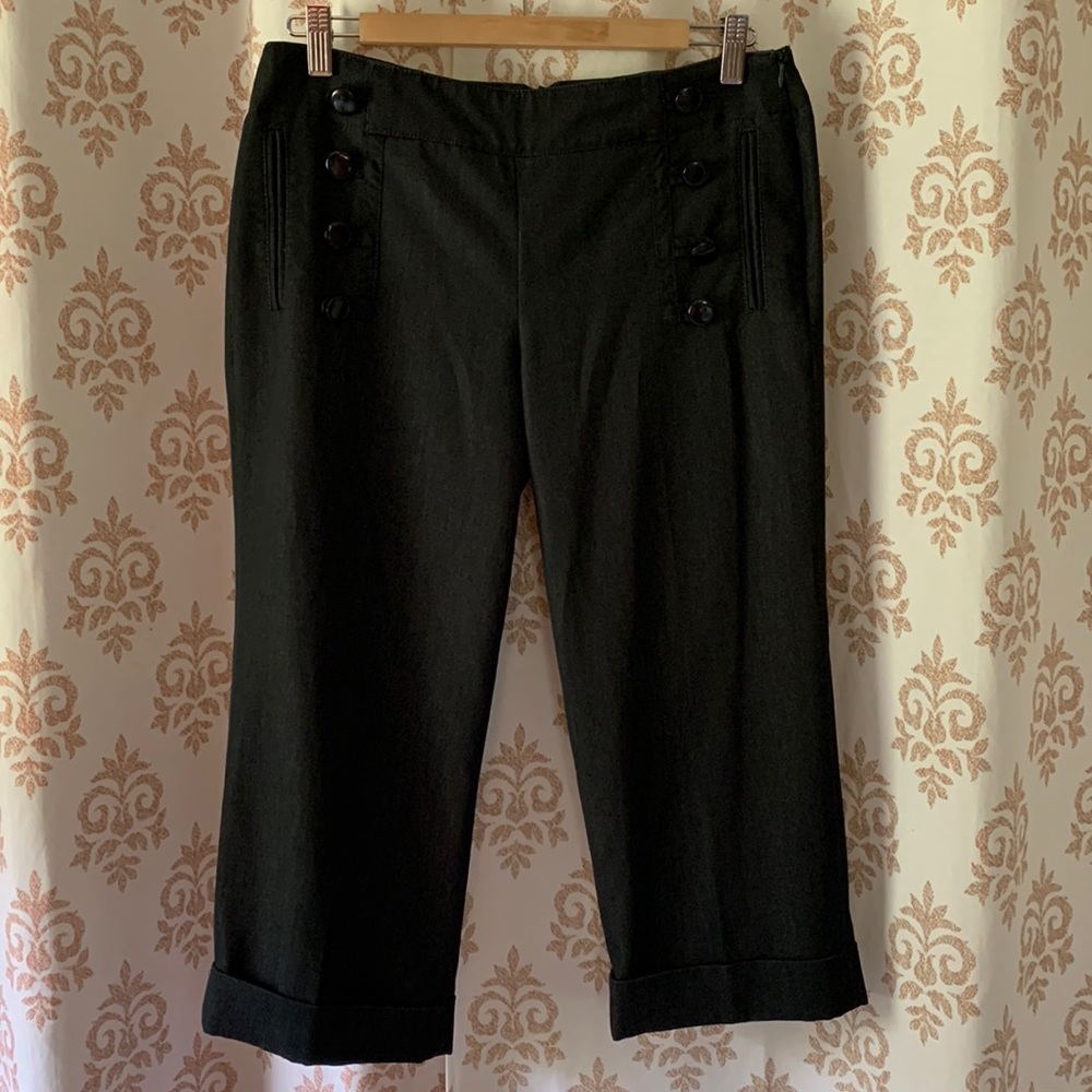 Sharagano Studio washable sailor nautical capris 6